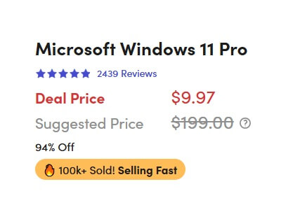 难得正版Windows又打骨折！白菜价